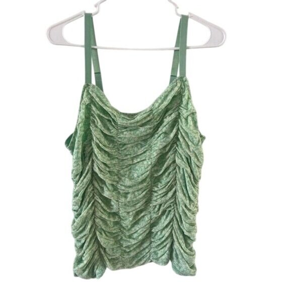 Torrid Green Ruched Tank Top With Adjustable Straps - Picture 3 of 11